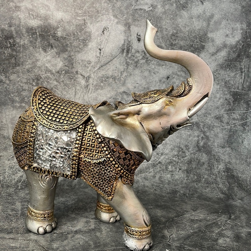 Silver & Gold Elephant Sculpture